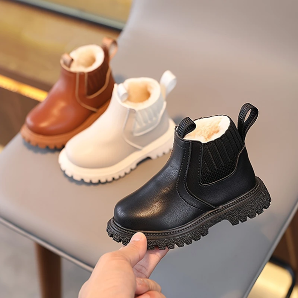 Vintage Solid Boots With Zipper